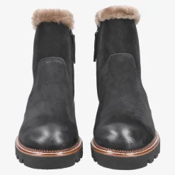 Paul Green Ankle boot with lambskin Black Discount