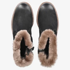 Paul Green Ankle boot with lambskin Black Discount