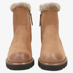 Paul Green Ankle boot with lambskin Brown Clearance