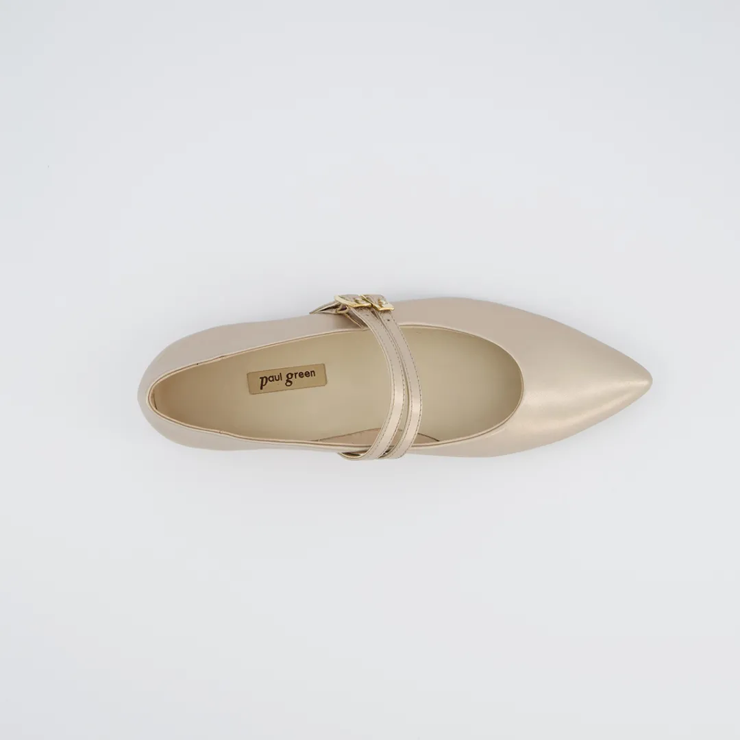 Paul Green Ballerina Beige, metallic New