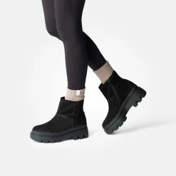 Paul Green Bootie with warm lining Black New