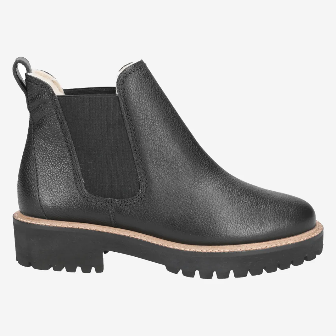 Paul Green Chelsea boots with merino warm lining Black Outlet