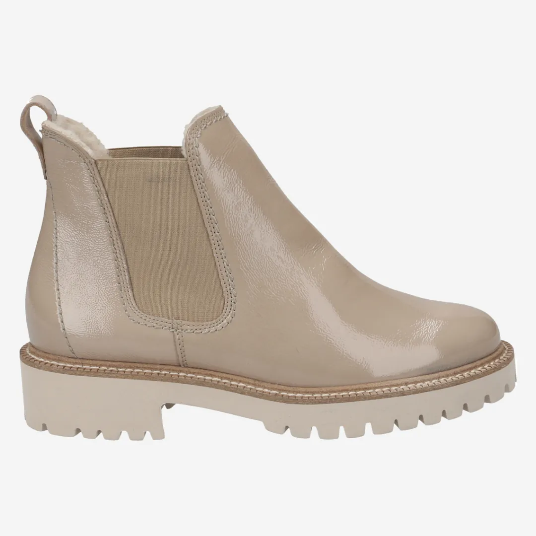 Paul Green Chelsea boots with merino warm lining Beige Online