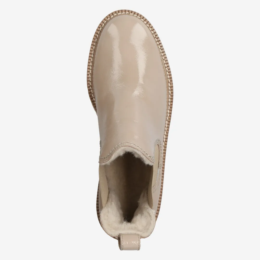Paul Green Chelsea boots with merino warm lining Beige Online
