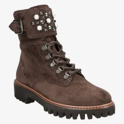 Paul Green Detail lace up ankle boot Brown