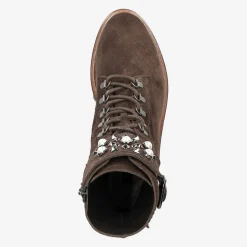 Paul Green Detail lace up ankle boot Brown