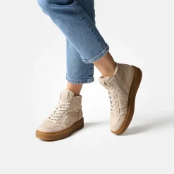 Paul Green Hightop Pauls with removable footbed Beige Clearance