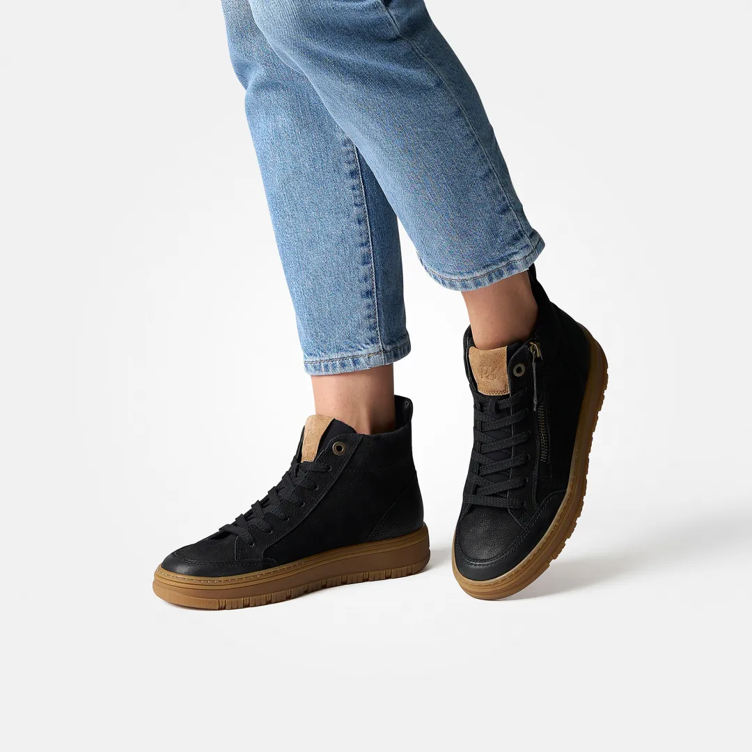 Paul Green Hightop-Pauls with RELAX-WIDTH and removable footbed Black Hot