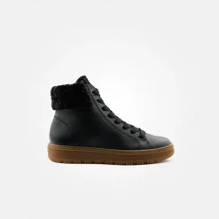 Paul Green Hightop-Pauls with RELAX-WIDTH and removable footbed Black New