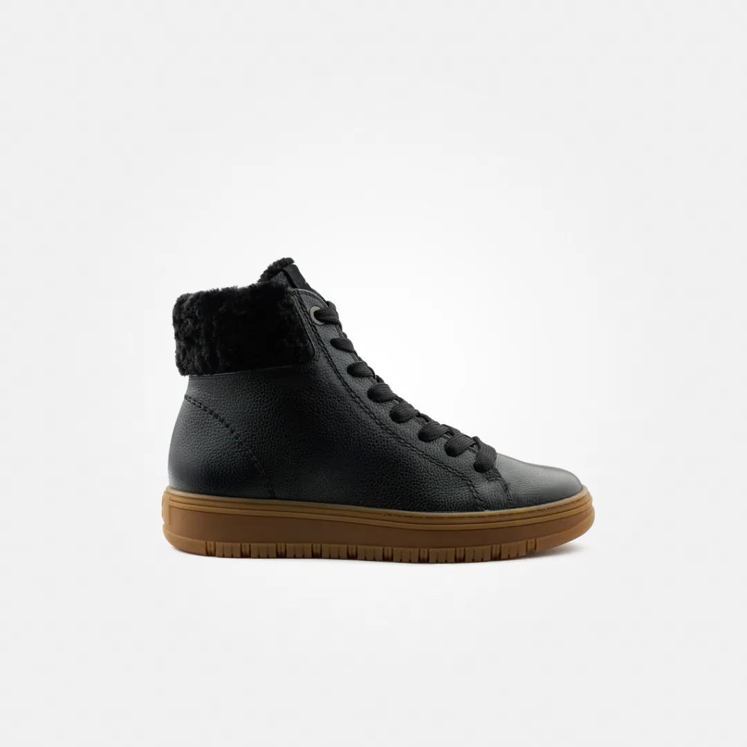 Paul Green Hightop-Pauls with RELAX-WIDTH and removable footbed Black New