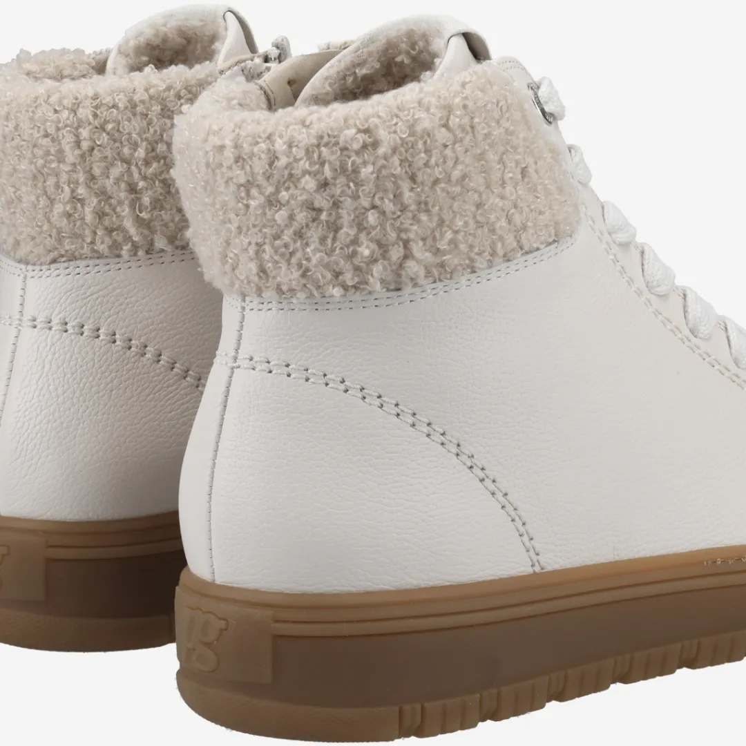 Paul Green Hightop-Pauls with RELAX-WIDTH and removable footbed Cream-white Discount