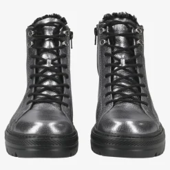 Paul Green Lace-up ankle boot with warm lining Silver Sale