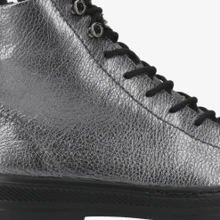 Paul Green Lace-up ankle boot with warm lining Silver Sale