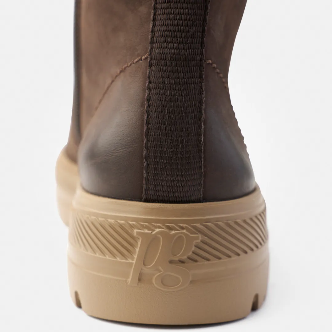 Paul Green Lace-up ankle boot with warm lining Brown New