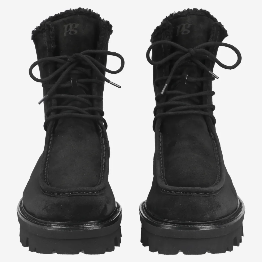 Paul Green Lace-up bootie with warm lining Black Hot