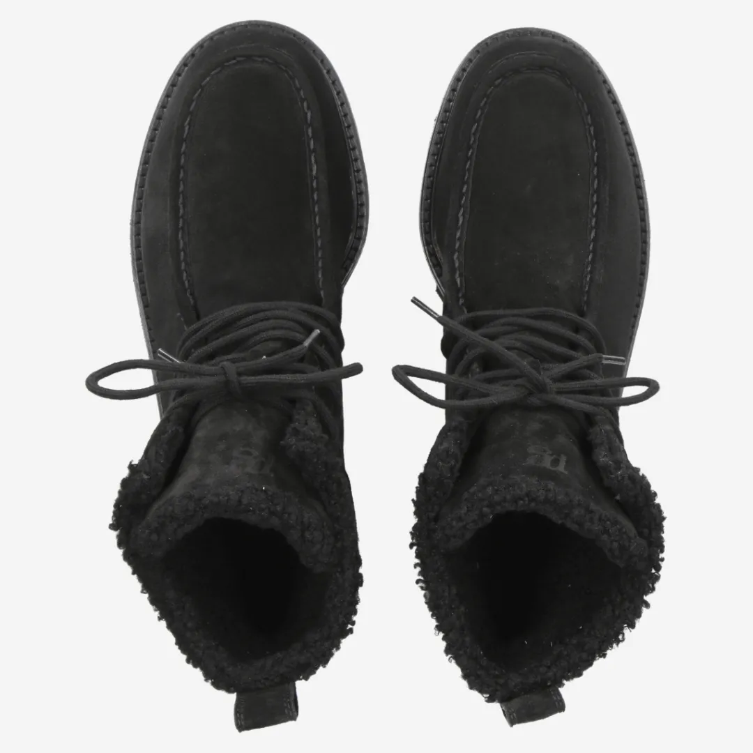 Paul Green Lace-up bootie with warm lining Black Hot
