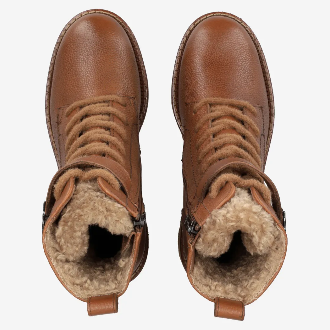 Paul Green Lace-up bootie with warm lining Brown Online