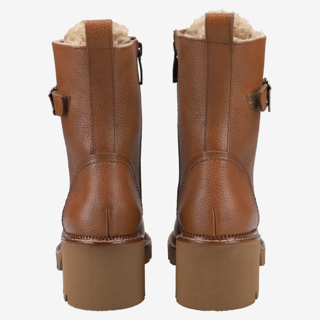 Paul Green Lace-up bootie with warm lining Brown Online