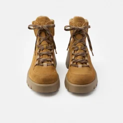 Paul Green Lace-up bootie with warm lining Brown Clearance