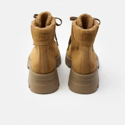 Paul Green Lace-up bootie with warm lining Brown Clearance