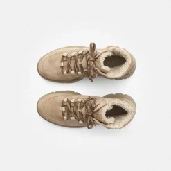Paul Green Lace-up bootie with warm lining Beige Best
