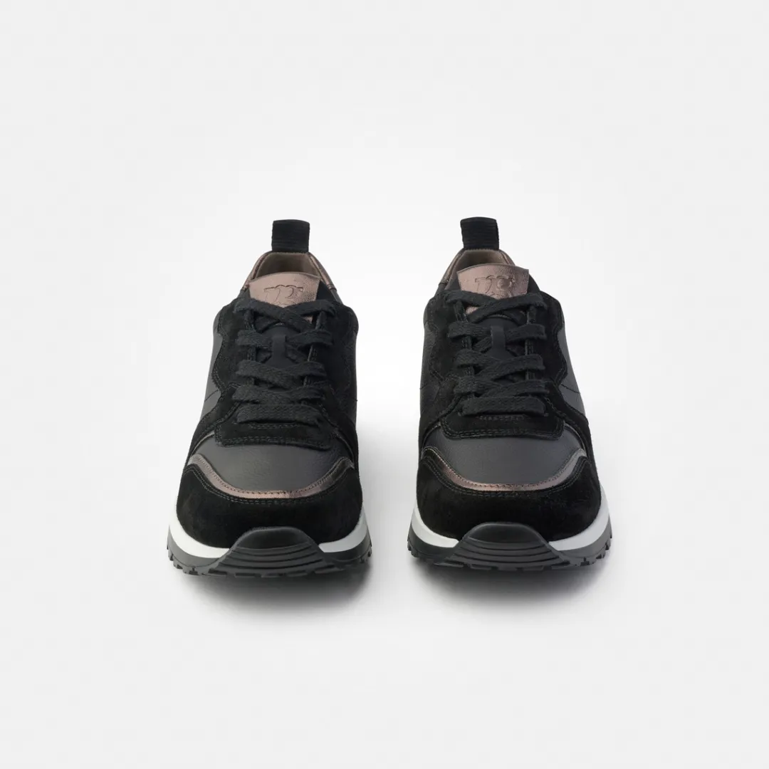 Paul Green Sneaker with removable footbed Black New