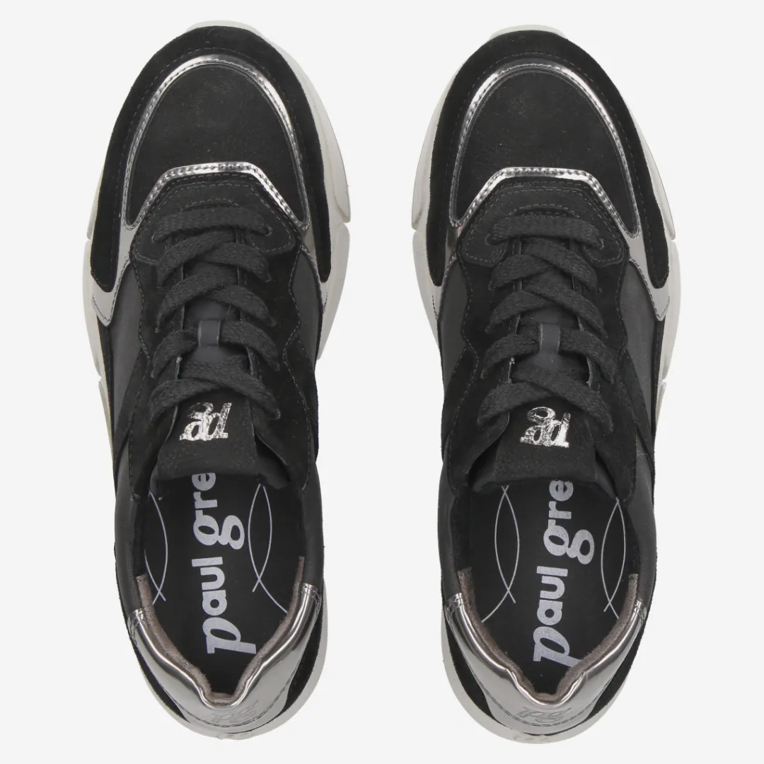 Paul Green Sneaker with removable footbed Black, combined Online