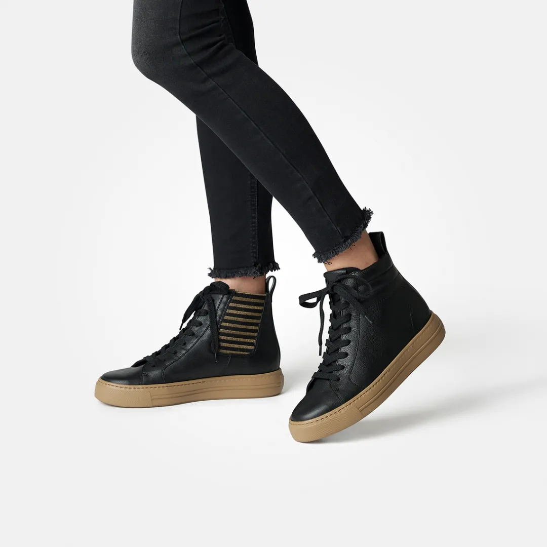 Paul Green SUPER SOFT Hightop Pauls with Exchangeable Footbed Black Best