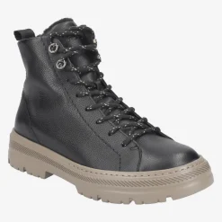 Paul Green SUPER SOFT lace up ankle boot with warm lining Black Sale