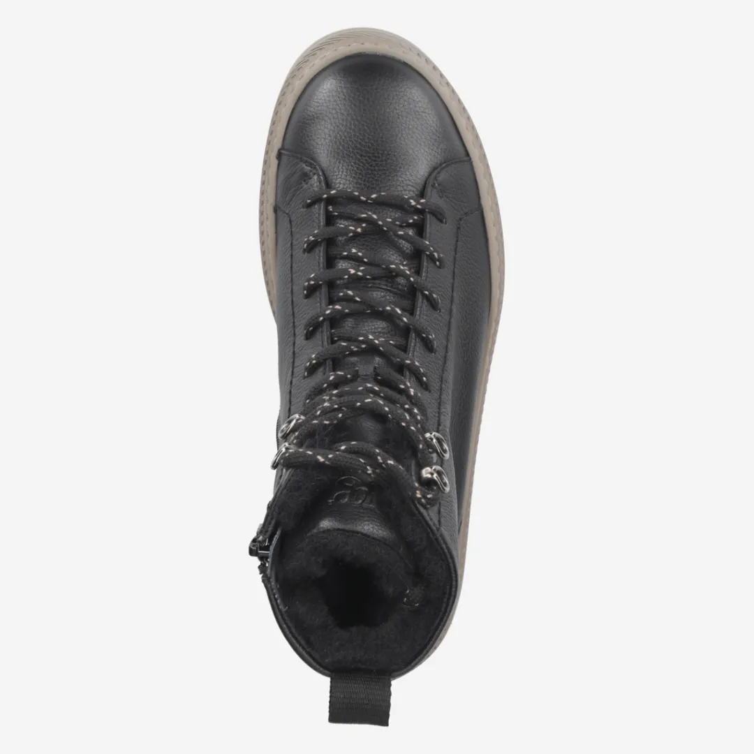 Paul Green SUPER SOFT lace up ankle boot with warm lining Black Sale