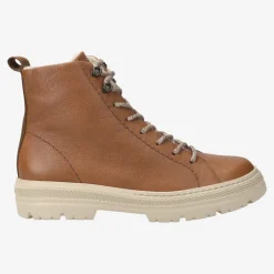 Paul Green SUPER SOFT lace up ankle boot with warm lining Brown Outlet
