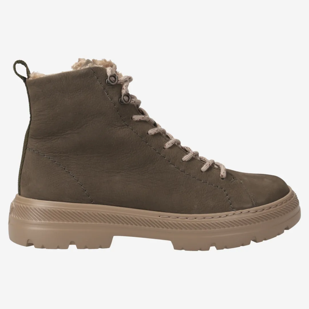 Paul Green SUPER SOFT lace-up ankle boot with warm lining Green Outlet