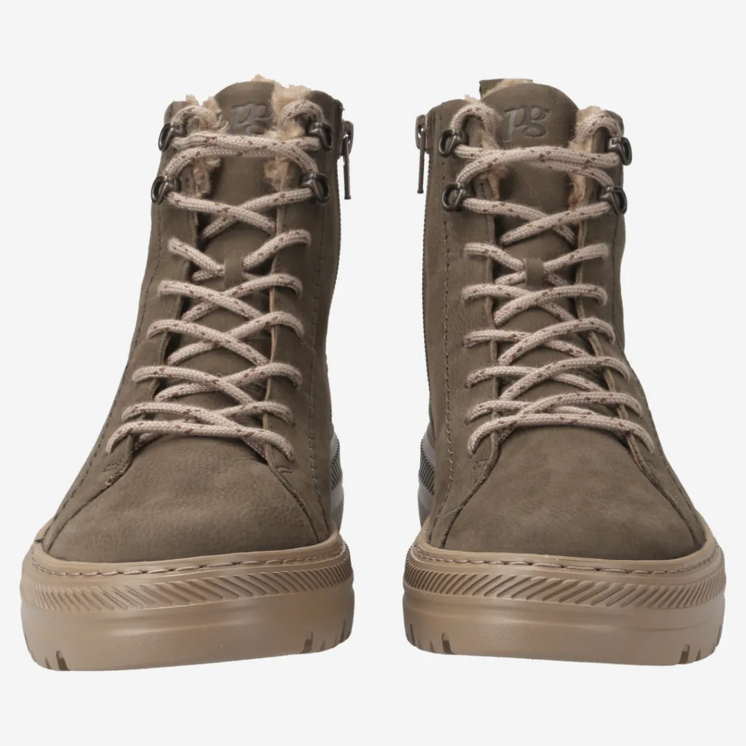 Paul Green SUPER SOFT lace-up ankle boot with warm lining Green Outlet