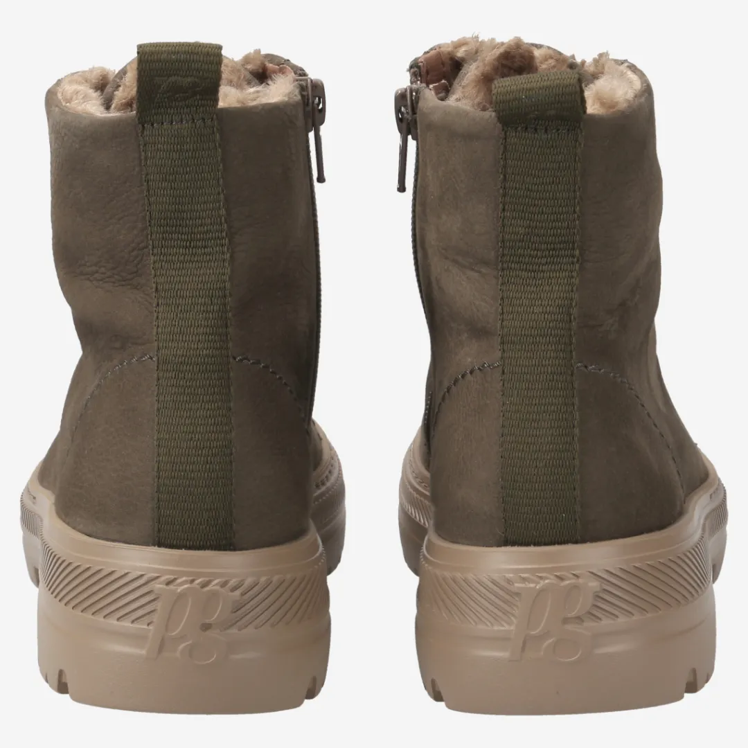 Paul Green SUPER SOFT lace-up ankle boot with warm lining Green Outlet