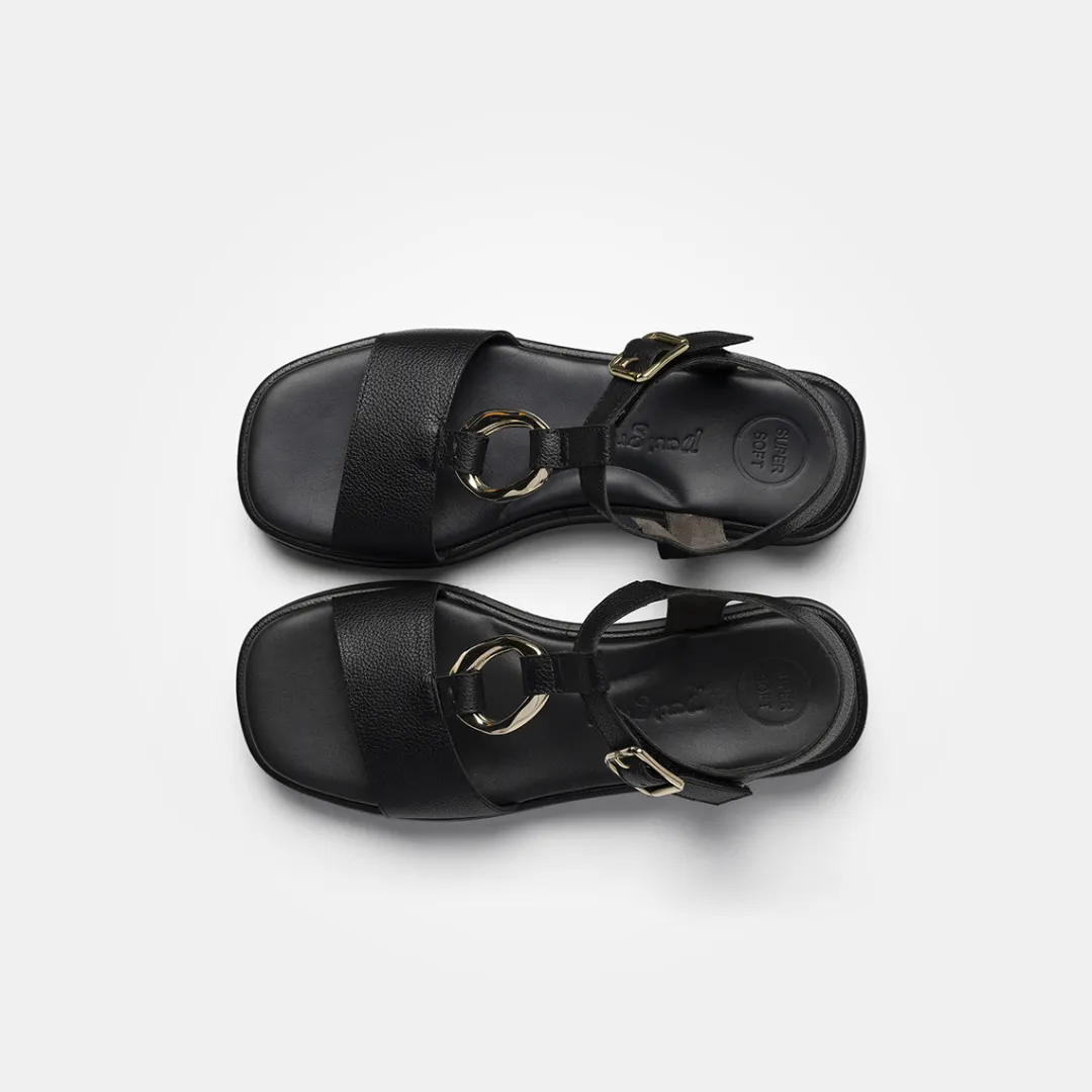 Paul Green SUPER SOFT sandal Black New