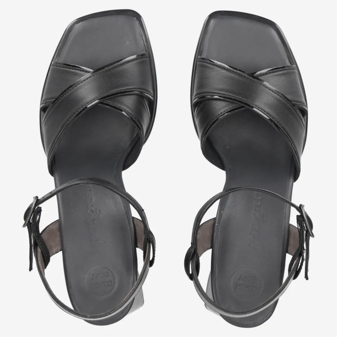 Paul Green SUPER SOFT sandal Black Clearance