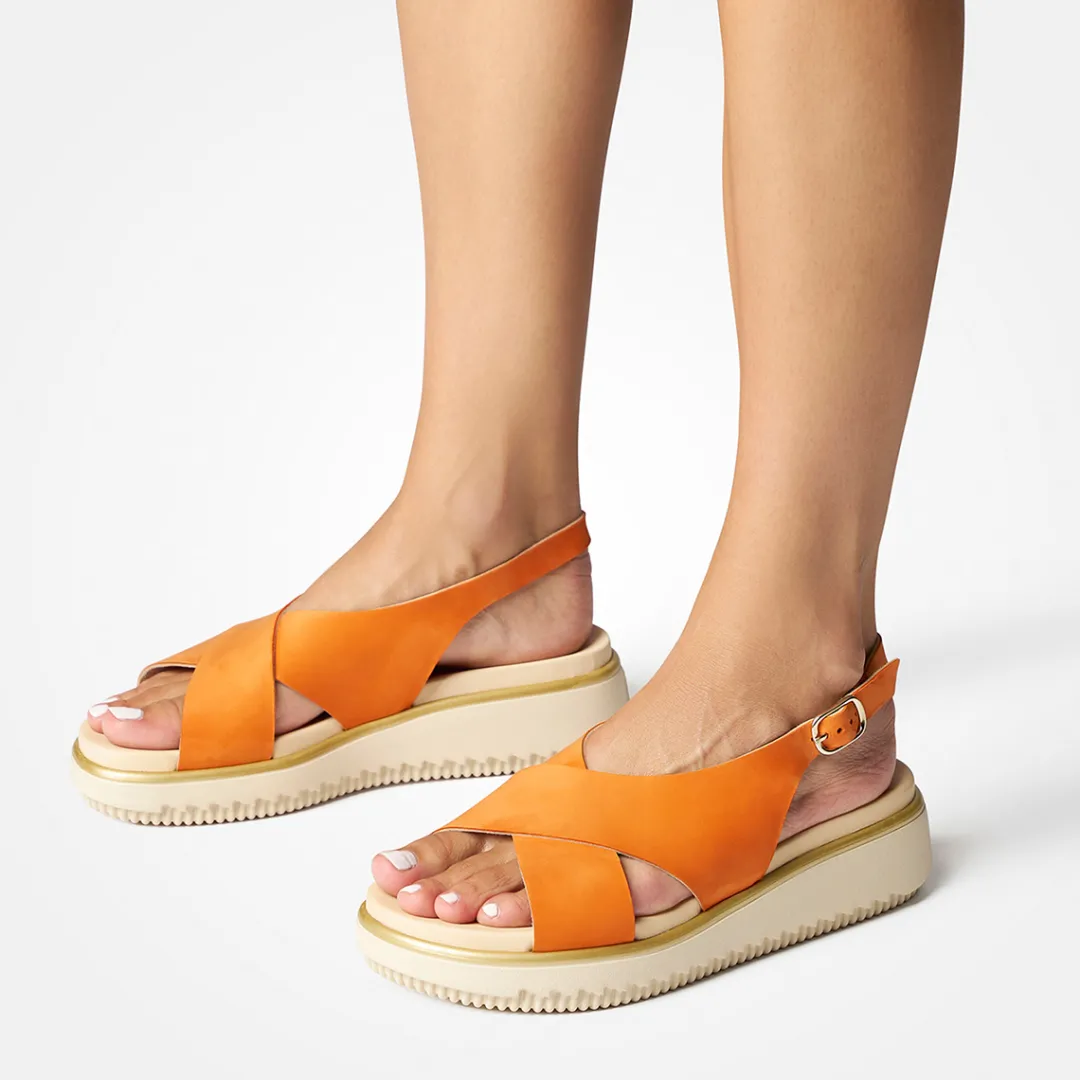 Paul Green SUPER SOFT sandal Orange / Papaya Discount