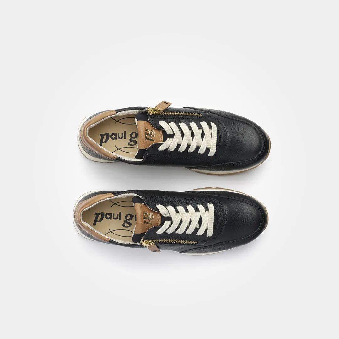 Paul Green SUPER SOFT sneaker with removable footbed Black Clearance