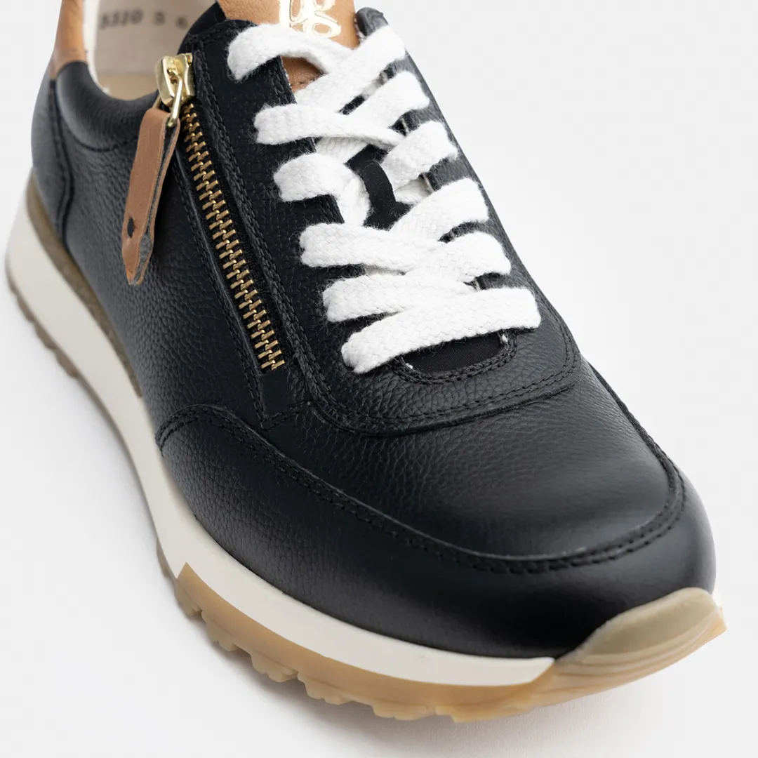 Paul Green SUPER SOFT sneaker with removable footbed Black Clearance