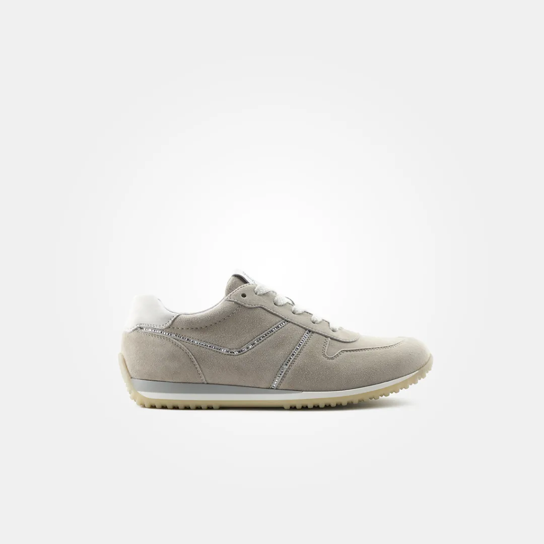 Paul Green SUPER SOFT sneaker with removable footbed Gray / Offwhite Clearance
